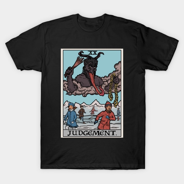 Judgement by Krampus Tarot Card T-Shirt by TheGhoulishGarb